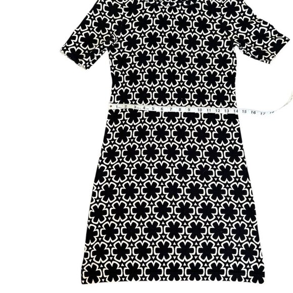 ANN TAYLOR Petite Mod Flower Sweater Dress Mock Neck Short Sleeve XSP - Picture 5 of 9